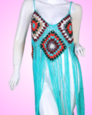 Bohemian Fringe Crochet Dress